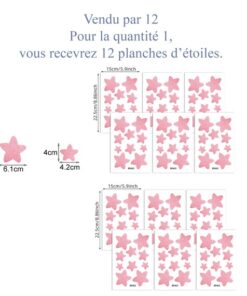 Stickers Chambre Bébé - Etoiles Fille Roses Stickers Chambre Bébé - Etoiles Fille Roses