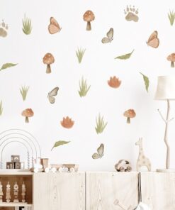 Stickers Chambre Bébé - Forêt Champignons Stickers Chambre Bébé - Forêt Champignons