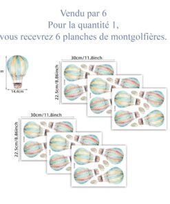 Stickers Chambre Bébé - Montgolfières autocollant mural Stickers Chambre Bébé - Montgolfières autocollant mural