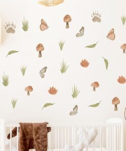 Stickers Chambre Bébé - Forêt Champignons Stickers Chambre Bébé - Forêt Champignons
