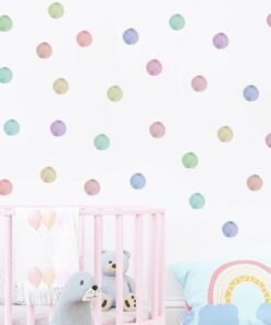 Alternative view of Stickers Chambre Bébé - Ronds Pois