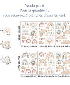 Stickers Chambre Bébé - Arcs en ciel Stickers Chambre Bébé - Arcs en ciel